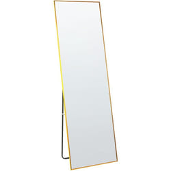Beliani - Specchio da terra a figura intera ovale a vetro e metallo oro 50 x 156 cm Beauvais