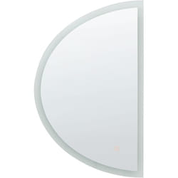 Beliani - Specchio da parete led ovale argento per camera da letto e bagno ø 80 cm Bezons