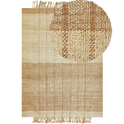 Beliani - Tappeto in juta beige tessuto a mano 160 x 230 cm nappe stile rustico Karkin
