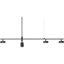 Lampada a sospensione con 4 fuochi. Porta un tocco minimalista in salotto o in sala da pranzo con questo elegante lampadario. ...