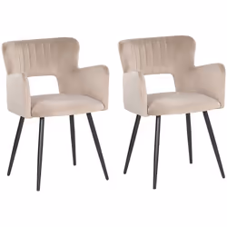 Coppia di sedie imbottite con braccioli. Rendi ancora più elegante e accogliente la sala o la cucina, con questo set di 2 sed ...