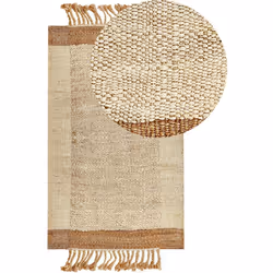 Tappeto fatto a mano con frange decorative, in stile boho. Apri le porte alla natura con questo tappeto dal gusto boho. Reali ...