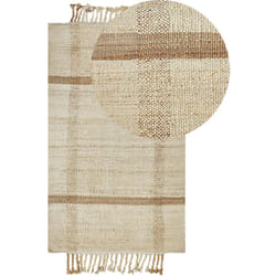 Beliani - Tappeto boho iuta con nappe fatto a mano 80 x 150 cm beige chiaro e naturale Yelmez