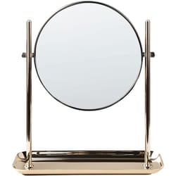 Beliani - Specchio da trucco 1x/3x Telaio in metallo bifacciale ø 20 cm Oro Finistere