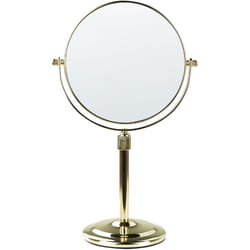 Beliani - Specchio da trucco con ingrandimento oro ø 20 cm Averyon