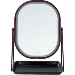 Beliani - Specchio led make up da tavolo 20 x 22 cm oro rosa Dordogne