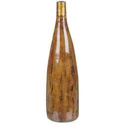 Beliani - Vaso di terracotta color oro marrone effetto legno Burgos