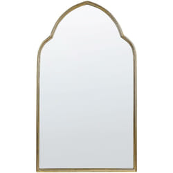 Beliani - Specchio decorativo da parete Glamour 58 x 104 cm Metallo Oro Aconchi