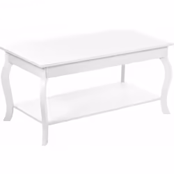 Tavolo rettangolare con ripiano. Dalle dimensioni contenute e dal design elegante questo pratico tavolino da caffè è un extra ...