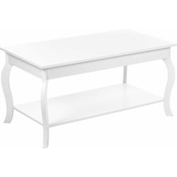 Tavolino da caffè Classico con ripiano in legno bianco 101 x 55 cm Hartford