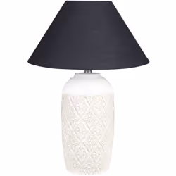 Elegante lampada da tavolo con base ornamentale. Completa l'arredamento del tuo salotto o della tua camera da letto con quest ...