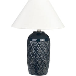 Beliani - Lampada da tavolo in ceramica Luce d'ambiente Paralume nero Beige Telire