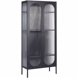Elegante credenza alta con ante in vetro. Metti in mostra le tue decorazioni preferite e esponile in questa speciale vetrinet ...