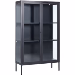 Elegante credenza in metallo e vetro. Aggiungi un tocco classico alla decorazione del tuo salotto o della tua sala da pranzo ...
