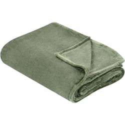 Coperta plaid in poliestere verde 150 x 200 cm morbido Bayburt