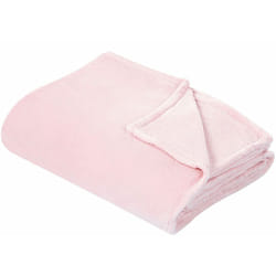 Coperta plaid in poliestere rosa 200 x 220 cm morbido Bayburt