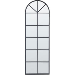 Beliani - Specchio da parete a forma di finestra con struttura in metallo nero 40 x 120 cm Brouage