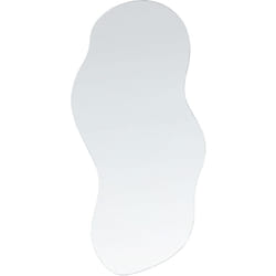 Beliani - Specchio da parete in vetro argentato 33 x 80 cm senza cornice forma ovale Auxerre