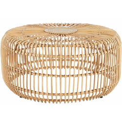 Tavolino da giardino rattan Boho Outdoor Indoor Handmade 85 cm Natural Randazzo