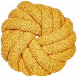 Morbido Cuscino Decorativo a Forma di Nodo Giallo 30 x 30 cm Akola