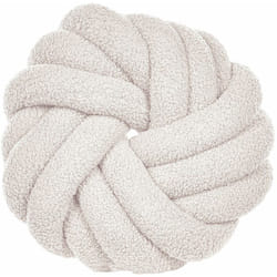 Morbido Cuscino Decorativo a Forma di Nodo Bianco sporco 30 x 30 cm Akola