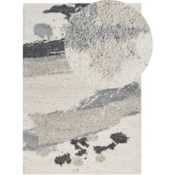 Beliani - Tappeto bianco nero grigio 200 x 300 cm polipropilene motivo astratto Goris