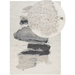 Beliani - Tappeto bianco grigio scuro 200 x 300 cm pelo lungo motivo astratto Masis