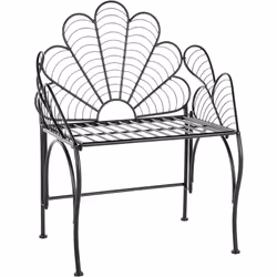 Sedia retrò da giardino in metallo . Questa bellissima sedia abbellirà il tuo spazio all'aperto, rendendolo più elegante. Isp ...