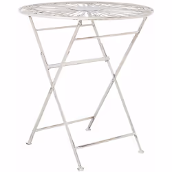 Tavolo da balcone con effetto anticato . Crea un ambiente ispirato allo stile francese nella tua area esterna con questo bell ...
