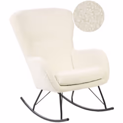 Moderna poltrona a dondolo. Illumina qualsiasi interno e rendilo unico con questa elegante sedia a dondolo. Realizzata in tes ...