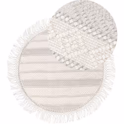 Tappeto rotondo fatto a mano con frange. Immergi la tua casa in un'atmosfera boho con questo affascinante tappeto rotondo. Re ...