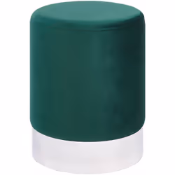 Elegante pouf in velluto. Dona alla tua casa un tocco glamour con questo splendido poggiapiedi imbottito. La trama lucida del ...