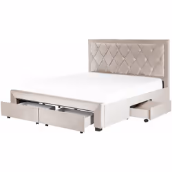 Letto matrimoniale con contenitore in tessuto. Porta il lusso in camera da letto con questo letto in soffice velluto di altis ...