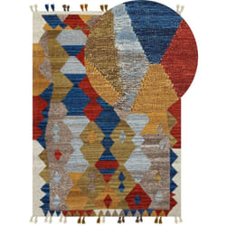 Beliani - Tappeto kilim in lana multicolore a mano patchwork nappe 200 x 300 cm Arzakan
