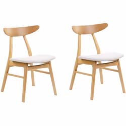 Set di 2 sedie da pranzo in stile retrò con seduta imbottita. Crea un ambiente elegante in casa con questo set di 2 sedie da  ...