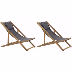Set di 2 sdraio da giardino in legno. Decora la tua area esterna, con questo versatile set di 2 lettini dal design classico. ...