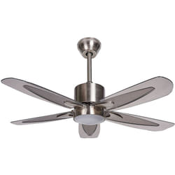 Beliani - Ventilatore da soffitto moderno con 5 lame e telecomando con illuminazione argento Coyote