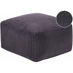 Moderno Pouf Intrecciato da Salotto 50 x 30 cm Motivo Grigio Scuro Mukki
