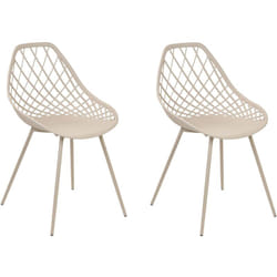 Set di 2 sedie da pranzo in materiale sintetico beige Canton II
