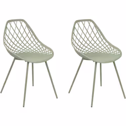 Set di due pratiche ed eleganti sedie dallo stile moderno. Aggiungi comfort in casa tua con questo set di 2 sedie da pranzo d ...