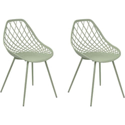 Set di 2 sedie da pranzo in materiale sintetico verde Canton ii