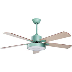 Beliani - Ventilatore da soffitto tradizionale con telecomando per l'illuminazione a led Verde con luce effetto legno Hobble