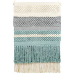 Decorazione da parete in cotone intrecciato a mano, dallo stile retrò marino, con trecce multicolori Pariko.