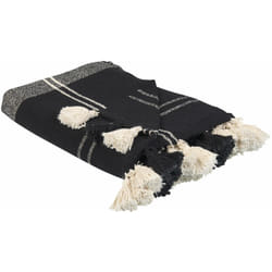 Beliani - Coperta rettangolare 130 x 170 cm in cotone con motivo a scacchiera nero Kulac