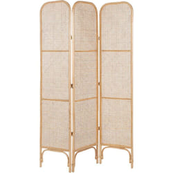 Schermo divisorio decorativo moderno a 3 pannelli pieghevole in rattan naturale Potenza