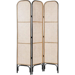 Schermo divisorio decorativo moderno a 3 pannelli pieghevole in rattan naturale Potenza