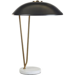 Beliani - Lampada da tavolo moderna in metallo con base in marmo Soggiorno Studio Nero e Oro Danto