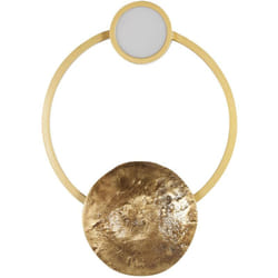 Beliani - Lampada da parete in metallo per illuminazione d'accento Anello decorativo Oro Ponuga