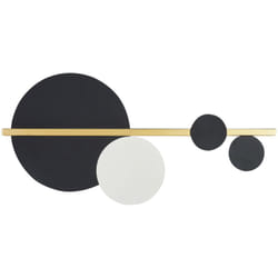 Beliani - Lampada da parete in metallo per illuminazione d'accento decorativa di forma rotonda in nero e oro Parita