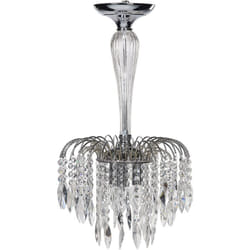 Beliani - Plafoniera in metallo argentato e vetro trasparente lampadario a 3 luci 157 cm Orara